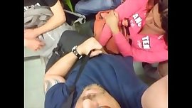 She gram my cock. Flashing in metro