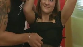 Busty amateur ExGf anal threesome with facial