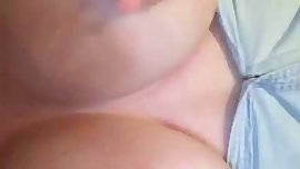 Teen gf bored and plays with her own tits