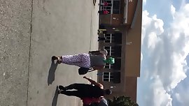 Ebony Candid Pajama Jiggly Ass