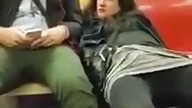 Subway girl masturb