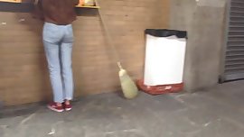 Cute sexy ass in jeans, culo hermoso de universitaria