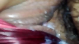 Latina shaved creamy red thong fuck