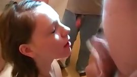 Four teen girls gangbang