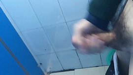 Jerking off in restroom