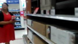 Beautiful girl gets followed in a store