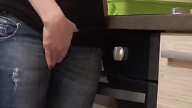 Step sister caught masturbating in kitchen she is so horny