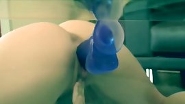 girl fucking mounted dildo