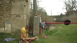 Nasty cum swap Josje ravaging her lover outdoors