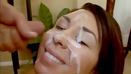 Spraying Man Juice On Their Cute Faces Compilation