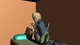 DOG GETS FUCKED BY JOHNNY TEST