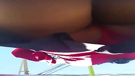 Colegiala con Calzon rojo