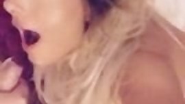 Teen chav slag filming herself getting a mouthful of cum