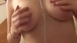 18yr old teen showing tits to bf on cam