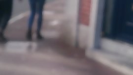 Candid black pantyhose teen