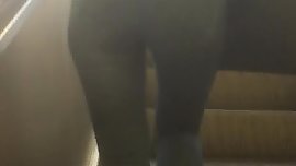 Turkish girl ass in jeans in subway