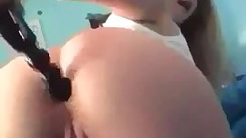 Blonde anal beads teen
