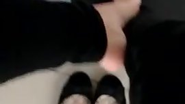 candid my feet with flats in my job