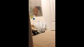spying 19yr teen sister shower