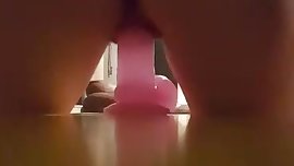 Amateur teen dildo riding