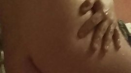 Teen jerks his hard dick in the shower