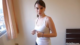 Kayla beats you up with punches and knees