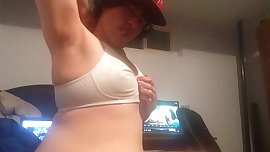 Sat down fora a smoke session wearing panther panties and a bra