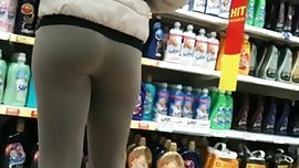 Ass in tight leggings