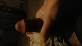 Sexy teen male stroking his long dick.