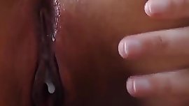 white cock Cum inside my Asian pussy