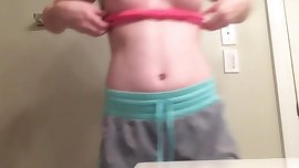 expose my breasts in my bathroom