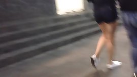 Big ass and nice legs in sexy shorts