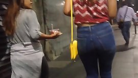 Huge ass from fine girl with cum