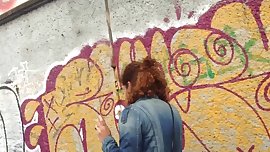 Big ass in black jeans , Culote en jeans negros