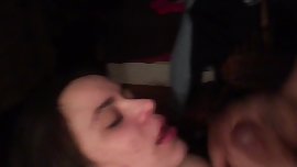 Krystal cum shot to the eye