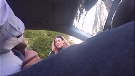 Dickflash to teen slut smiles at cock