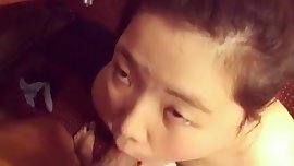 Slanty Eyed Asian Bitch Sucking Dick