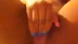 Nude teen playing with her pussy