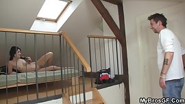 Brothers wife have fun with him