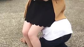 Crazy guy doing everything for a pussy