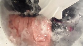 Washing sisters satin dress #9 adding dresses slowly