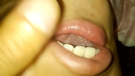 Submissive asian teen cum in mouth