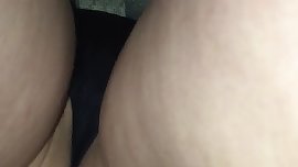 Candid upskirt Black panties