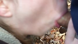 Brutal gagging a young girl in the woods