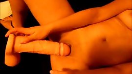 GF Loves Big Dildo Fucked and Facial