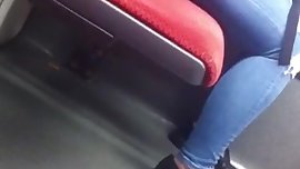 Bbw teen in thight blue high waisted jeans#1