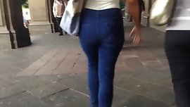 Big ass in tight jeans, teen culote
