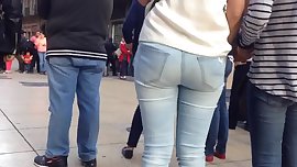 Sweet big ass in jeans, Culote de teen