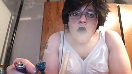 Dressed up like a goth woman to smoke a bowl pt.1