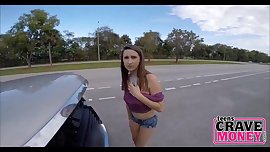 Fucked This Tiny Teen That Was Broke Down And Needed Money